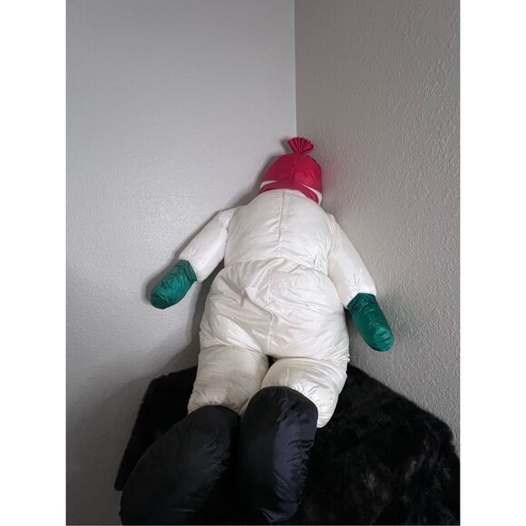 Cute Snowman Plush Toy Giant White Plush Snowman Doll  Vintage Giant Jumbo Snowman Christmas Puffy Plush 48 Inch Nylon Parachute Materi